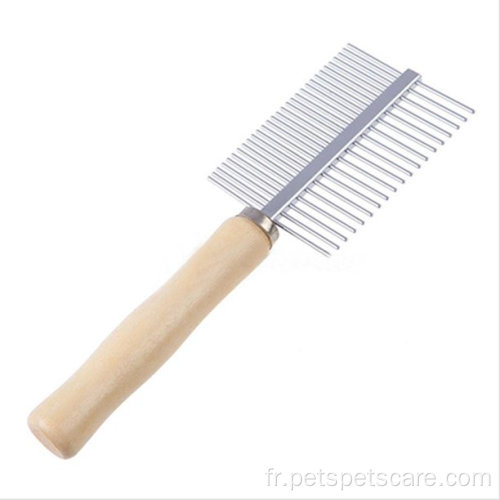 Brosse de dents en métal double côté de chat pour animaux de compagnie